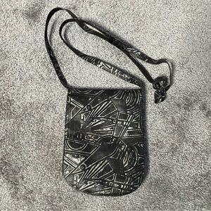 Jenny And The Boys Black Silver Vintage Crossbody Bag Retro 80s 90s Purse